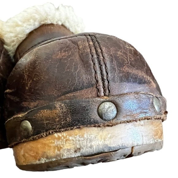 Ugg Australia Kalie Womens Brown Leather Sheepskin Clogs Sz US 9 S/N 5425 - Picture 9 of 10